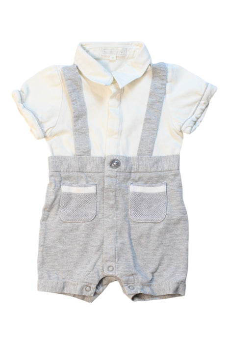 A Ivory Short Sleeve Rompers from Nicholas & Bears in size 0-3M for boy. (Front View)