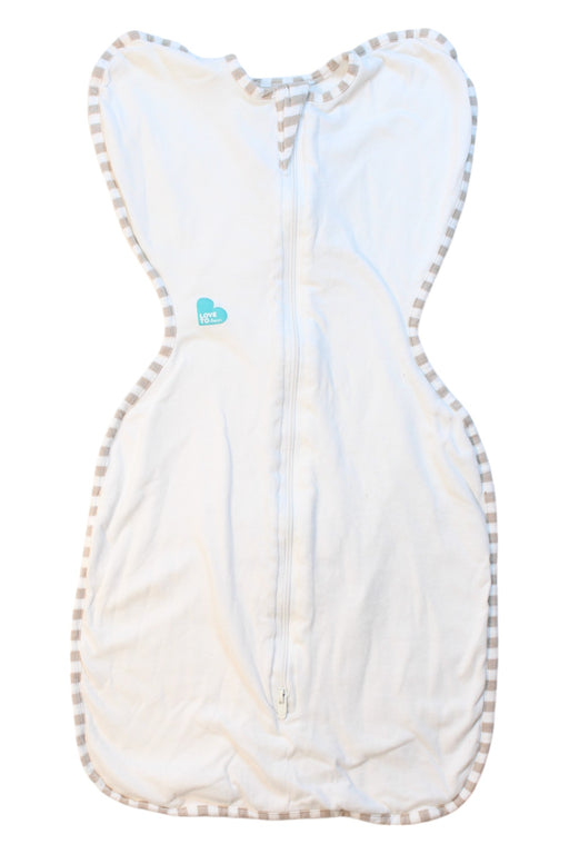 A White Sleepsacs from Love To Dream in size 0-3M for neutral. (Front View)