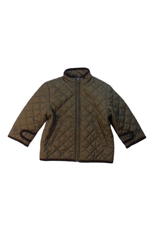 A Brown Puffer/Quilted Jackets from Polo Ralph Lauren in size 2T for boy. (Front View)