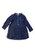 A Navy Long Sleeve Dresses from Petit Bateau in size 3T for girl. (Front View)