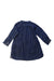 A Navy Long Sleeve Dresses from Petit Bateau in size 3T for girl. (Back View)