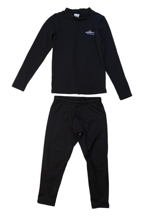 A Black Swim Sets from Aquasport in size 4T for boy. (Front View)