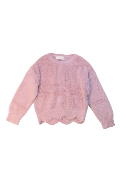 A Pink Long Sleeve T Shirts from Lipsy London in size 6T for girl. (Front View)