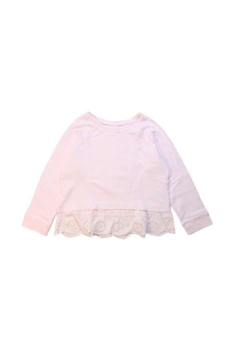 A Pink Long Sleeve Tops from Seed in size 6T for girl. (Front View)