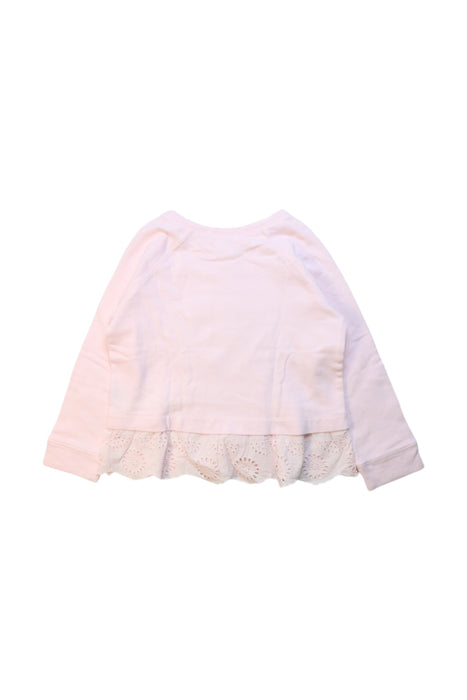 A Pink Long Sleeve Tops from Seed in size 6T for girl. (Back View)