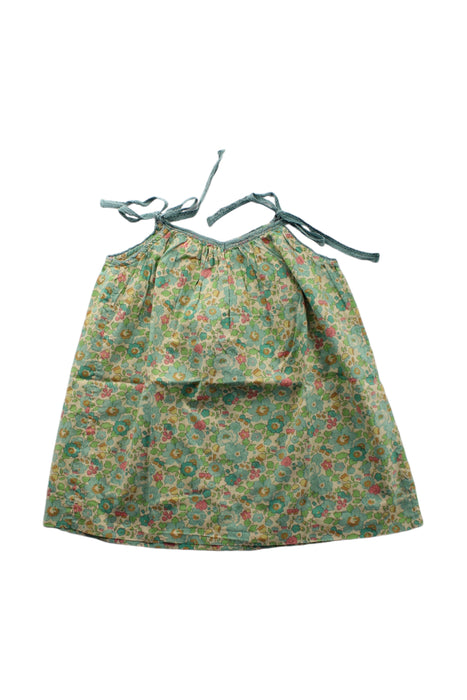 A Green Sleeveless Dresses from Bonpoint in size 3T for girl. (Back View)