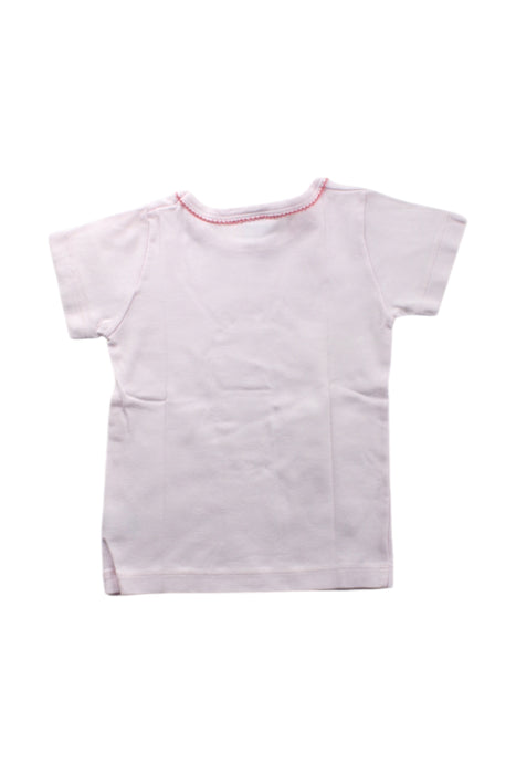 A Pink Short Sleeve T Shirts from Petit Bateau in size 3T for girl. (Back View)