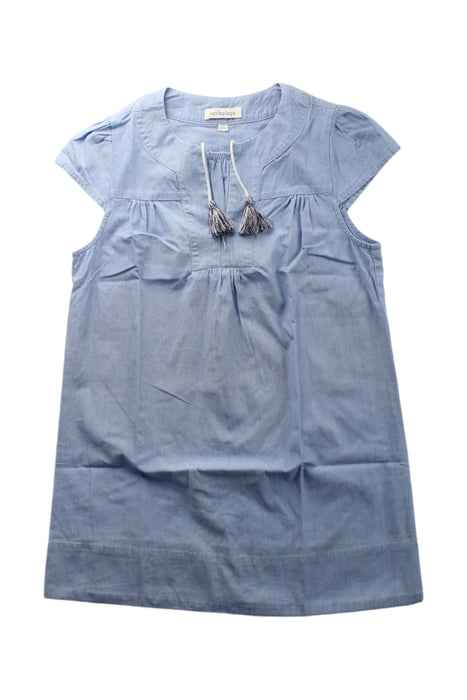 A Blue Short Sleeve Dresses from Surlaplage in size 8Y for girl. (Front View)