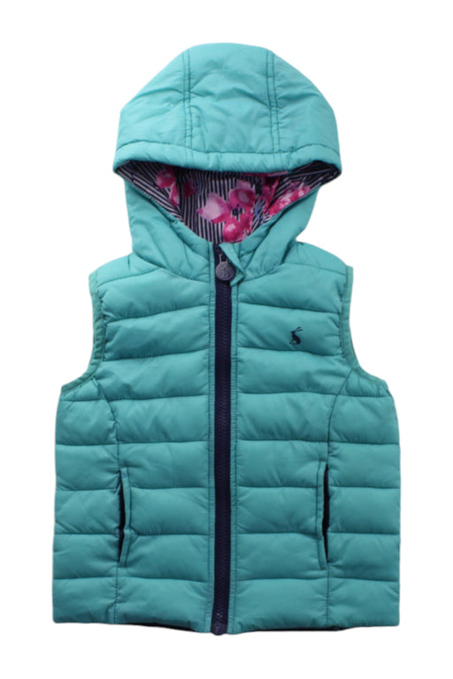 A Green Outerwear Vests from Joules in size 2T for girl. (Front View)