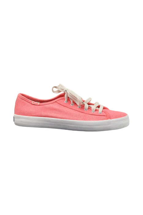 A Red Sneakers from Keds in size 12Y for girl. (Front View)