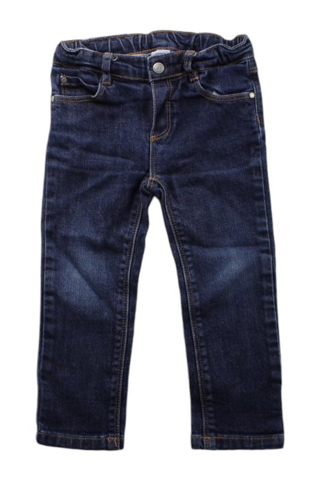 A Blue Jeans from Petit Bateau in size 2T for boy. (Front View)
