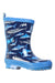 A Blue Rain Boots from Hatley in size 4T for boy. (Front View)