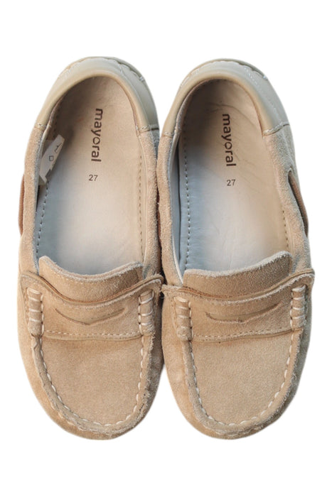 A Beige Loafers & Moccasins from Mayoral in size 4T for girl. (Back View)