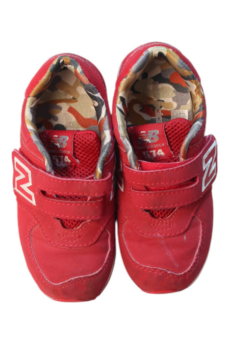 A Red Sneakers from New Balance in size 4T for neutral. (Back View)