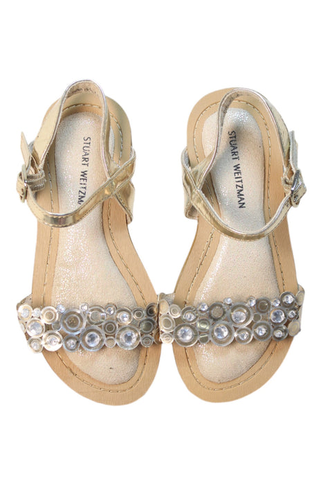 A Beige Sandals from Stuart Weitzman in size 5T for girl. (Back View)