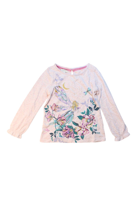 A Pink Long Sleeve T Shirts from Monsoon in size 5T for girl. (Front View)