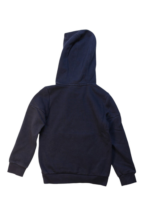 A Blue Hooded Sweatshirts from Adidas in size 6T for boy. (Back View)