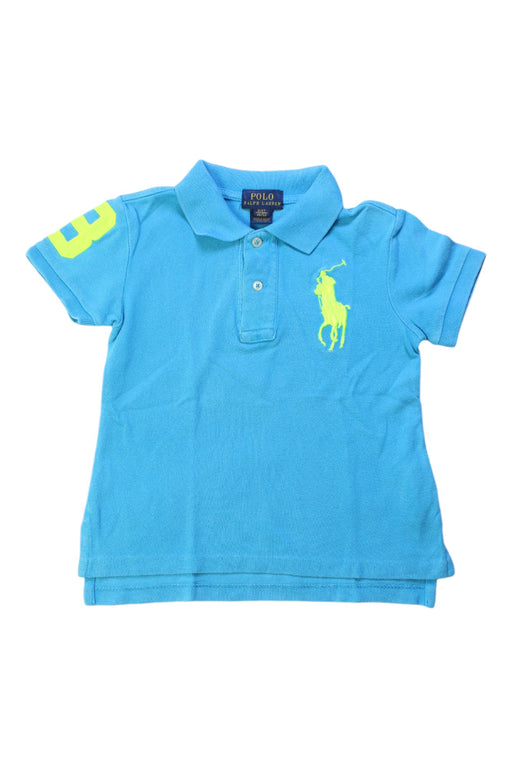 A Green Short Sleeve Polos from Polo Ralph Lauren in size 2T for boy. (Front View)