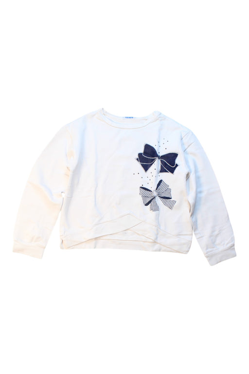 A Navy Sweatshirts from Mayoral in size 7Y for girl. (Front View)