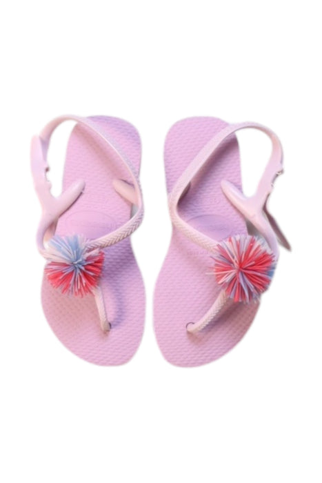 A Multicolour Sandals from Havaianas in size 5T for girl. (Back View)