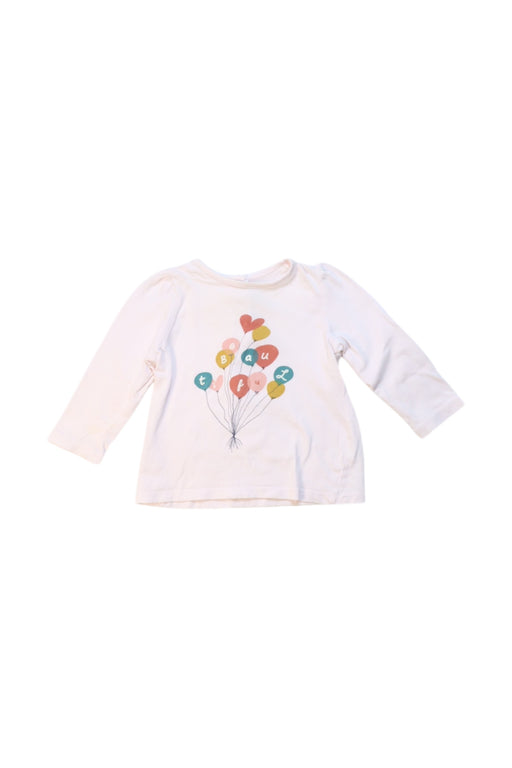 A Multicolour Long Sleeve T Shirts from Bout'Chou in size 3-6M for girl. (Front View)