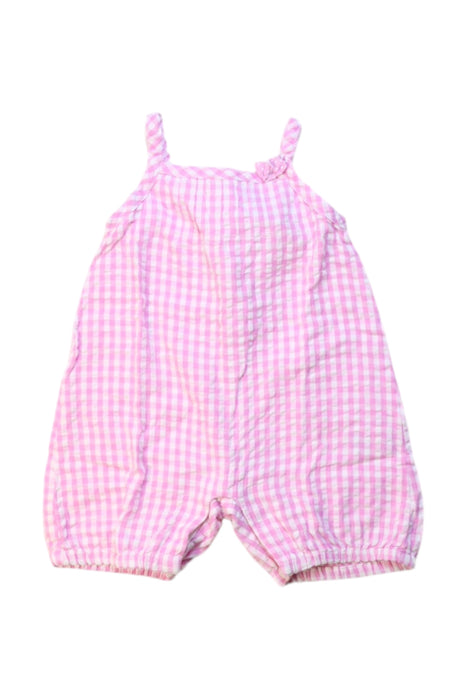 A Pink Sleeveless Rompers from Jojo Maman Bébé in size 0-3M for girl. (Front View)