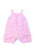 A Pink Sleeveless Rompers from Jojo Maman Bébé in size 0-3M for girl. (Back View)