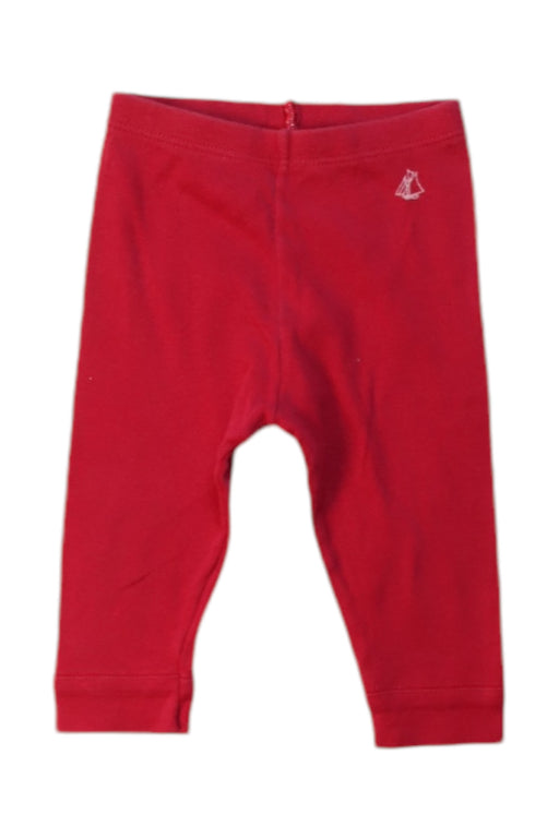 A Burgundy Leggings from Petit Bateau in size 3-6M for girl. (Front View)