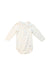 A White Long Sleeve Bodysuits from Petit Bateau in size 3-6M for neutral. (Front View)