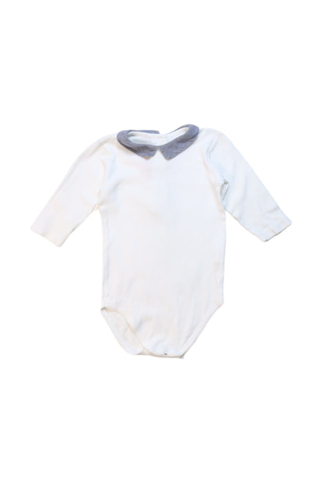 A White Long Sleeve Bodysuits from Bonpoint in size 6-12M for boy. (Front View)