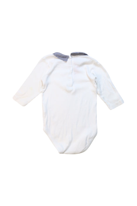 A White Long Sleeve Bodysuits from Bonpoint in size 6-12M for boy. (Back View)