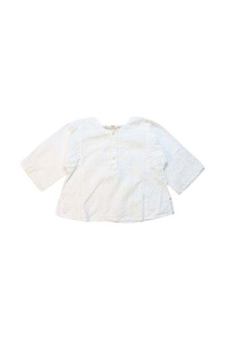 A White Long Sleeve Tops from Bonpoint in size 3-6M for girl. (Front View)