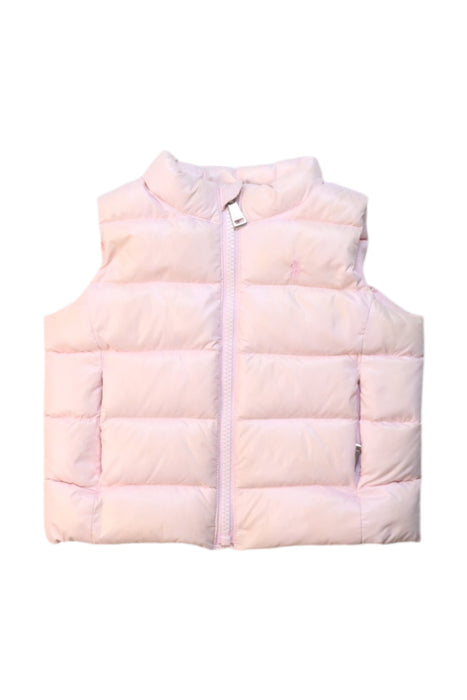 A Pink Outerwear Vests from Ralph Lauren in size 6-12M for girl. (Front View)