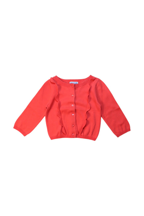 A Red Cardigans from Jacadi in size 12-18M for girl. (Front View)