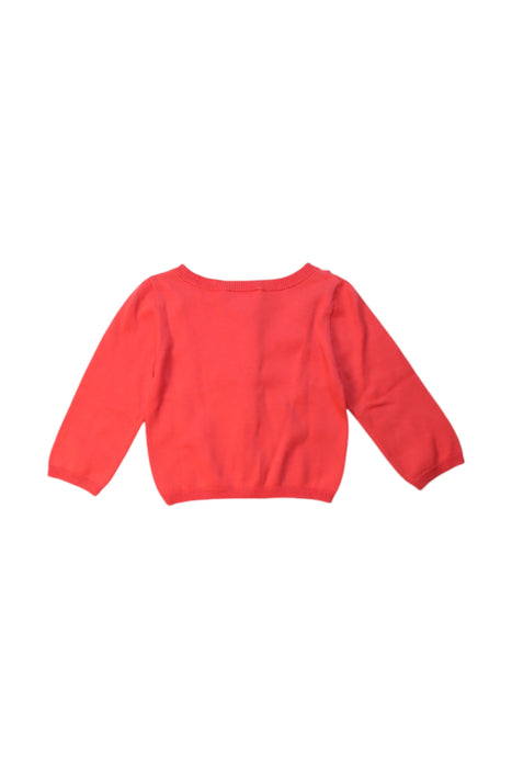 A Red Cardigans from Jacadi in size 12-18M for girl. (Back View)