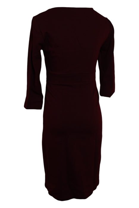 A Burgundy Long Sleeve Dresses from Isabella Oliver in size XS for maternity. (Back View)