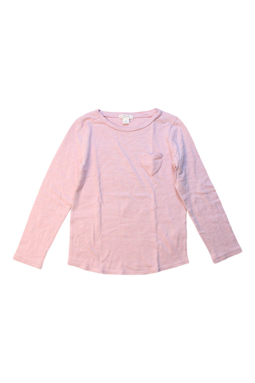 A Pink Long Sleeve T Shirts from Crewcuts in size 4T for girl. (Front View)