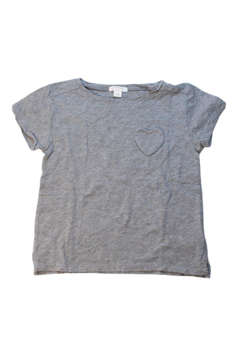 A Grey Short Sleeve T Shirts from Crewcuts in size 4T for girl. (Front View)