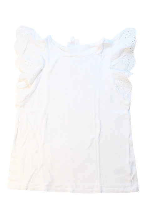 A White Short Sleeve Tops from Seed in size 7Y for girl. (Front View)