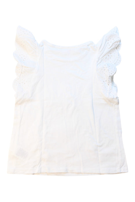 A White Short Sleeve Tops from Seed in size 4T for girl. (Back View)