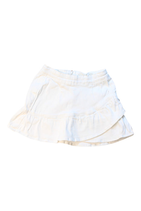 A White Mid Skirts from Seed in size 5T for girl. (Front View)