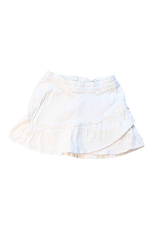 A White Mid Skirts from Seed in size 5T for girl. (Front View)