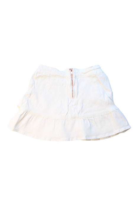 A White Mid Skirts from Seed in size 5T for girl. (Back View)