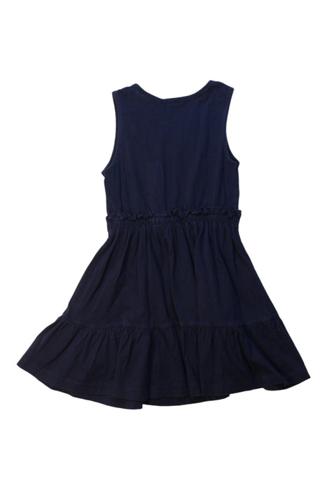 A Navy Sleeveless Dresses from Crewcuts in size 5T for girl. (Back View)