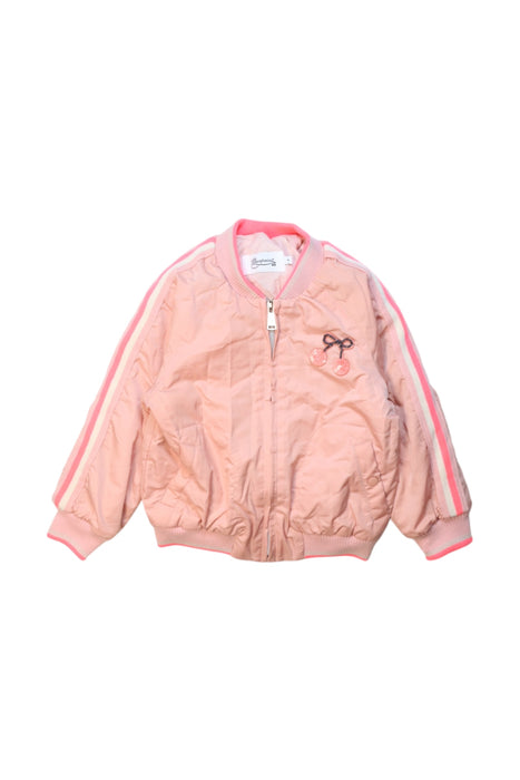 A Pink Lightweight Jackets from Bonpoint in size 4T for girl. (Front View)