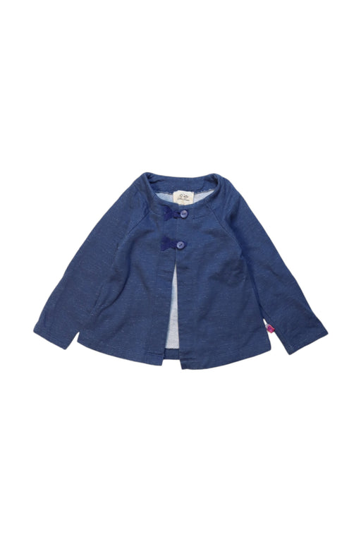 A Blue Cardigans from Felix & Mina in size 2T for girl. (Front View)