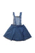 A Blue Overall Dresses from Seed in size 5T for girl. (Back View)