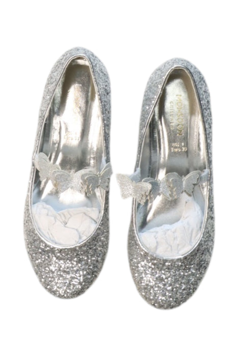 A Silver Flats from Monsoon in size 7Y for girl. (Back View)