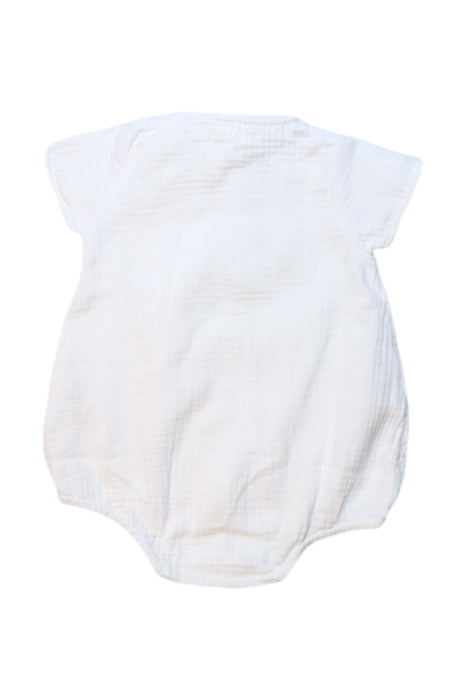 A White Short Sleeve Rompers from Bout'Chou in size 6-12M for neutral. (Back View)