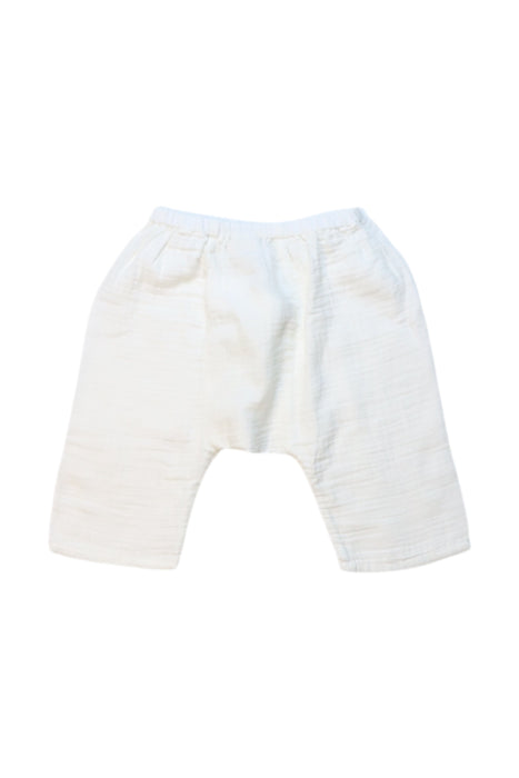 A White Casual Pants from Bonton in size 3-6M for girl. (Back View)